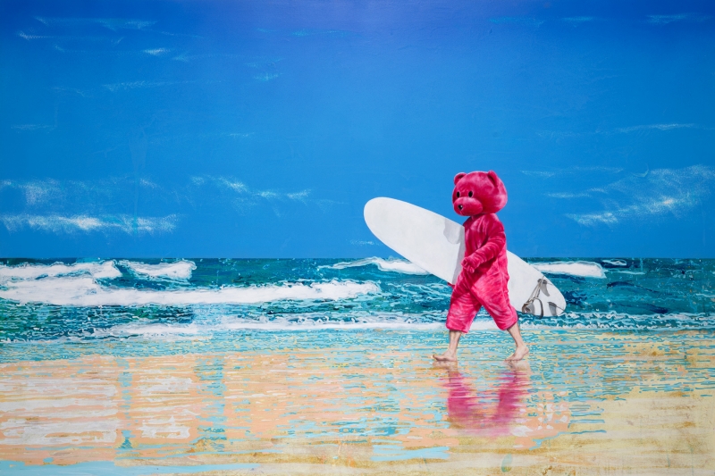 Adapt To Survive, Painting, 2022, from the I Used To Be A Polar Bear series
