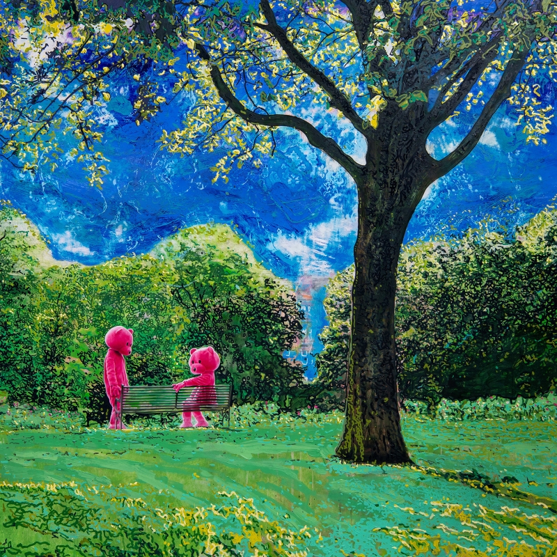 As Long As We Are Together Everything Will Be Ok, Painting, 2021, from the The Unconscious Therapy series
