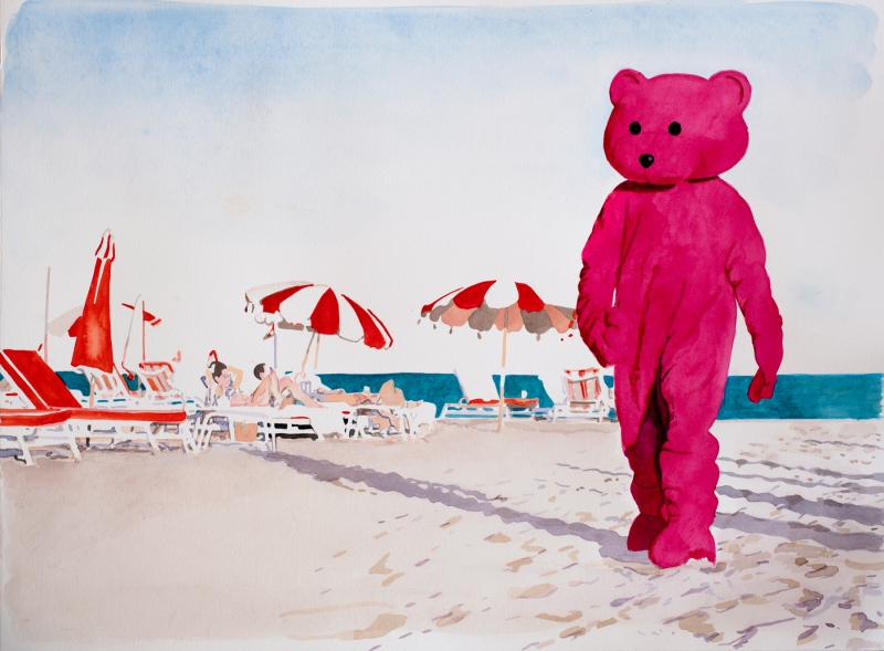 untitled watercolour study, Watercolour, 2020, from the Coming To Town series