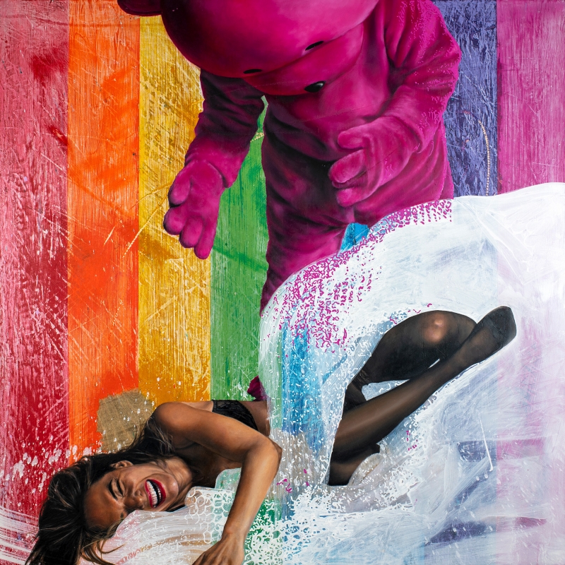 Happy Place, Painting, 2020, from the I’m Glad I Found You series