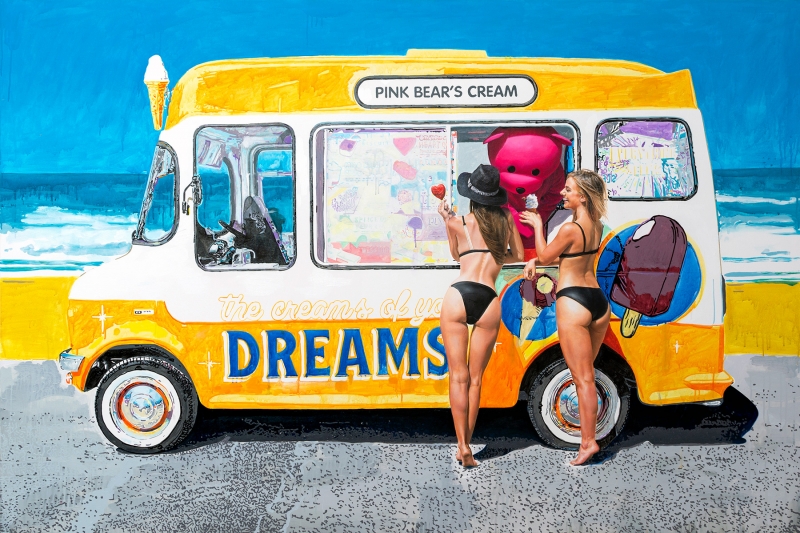 I’d Love To Be On A Beach Somewhere Warm Right Now, Painting, 2021, from the I’m Glad I Found You series