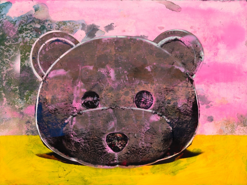 Introspection (Unique Edition of 50), Mixed Media, 2024, from the The Pink Bear series