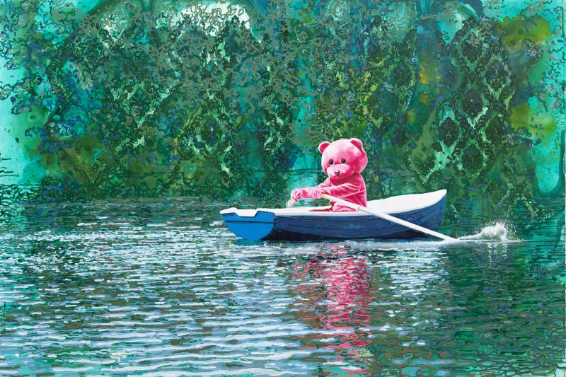 Rowing Toward a Place I Forgot, Painting, 2025, from the Feels Like Home series