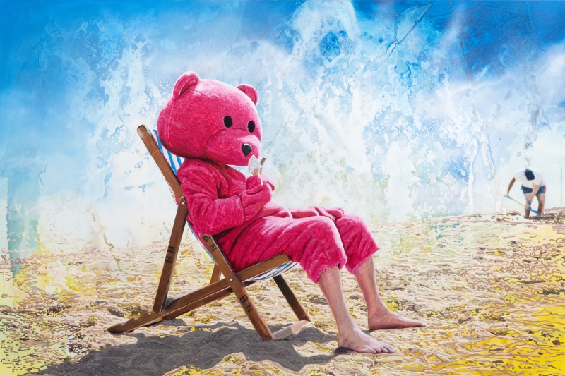 Dig My Sandy Grave Whilst I Eat This Melting Ice Cream, Painting, 2024, from the Feels Like Home series