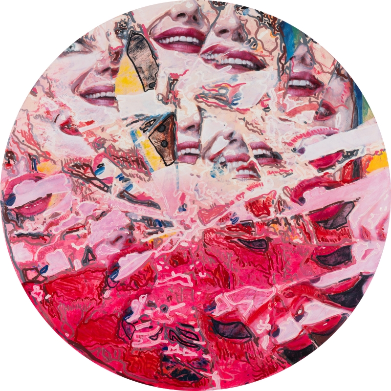 H with Smile, Painting, 2024, from the Life Lines series