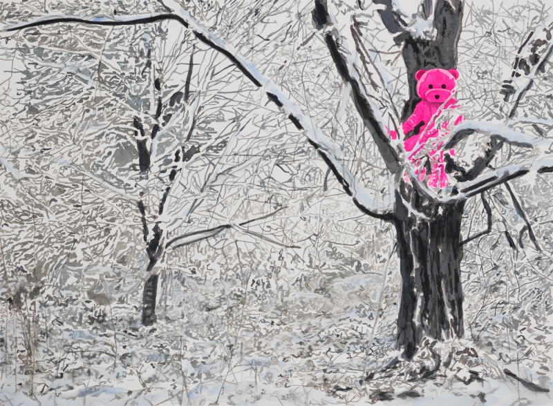 Stand Out Don't Melt Away, Watercolour, 2022, from the I Used To Be A Polar Bear series
