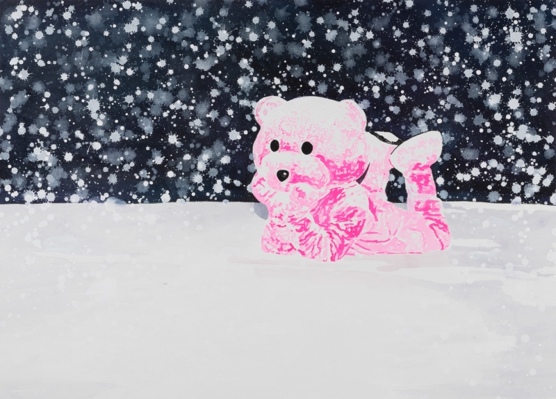 Something Deeper study, Watercolour, 2022, from the I Used To Be A Polar Bear series