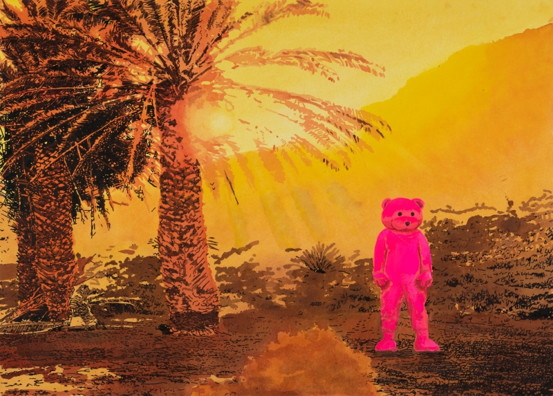 Golden Moments study, Watercolour, 2022, from the I Used To Be A Polar Bear series