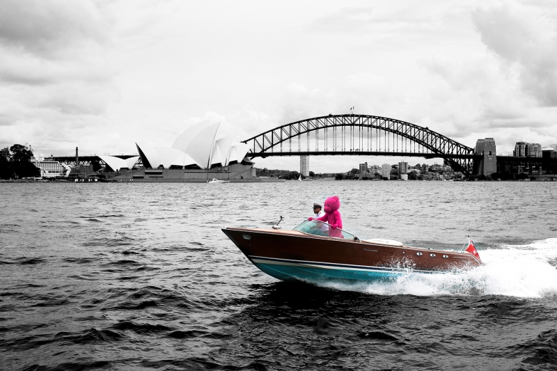 Motor Boating, Photography, 2018, from the Coming To Town series