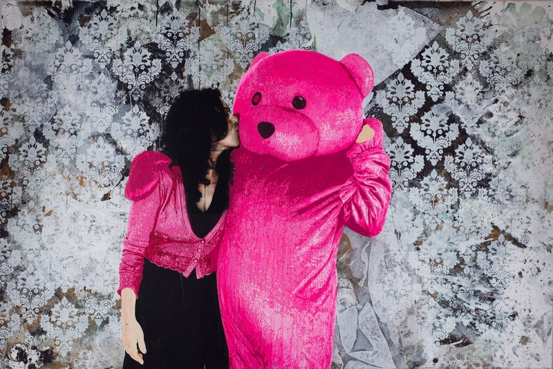 Bear Kiss, Painting, 2011, from the The Heroes Journey series