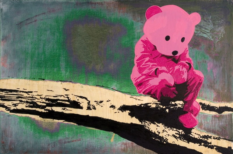 Pink Thinking, Painting, 2010, from the The Heroes Journey series