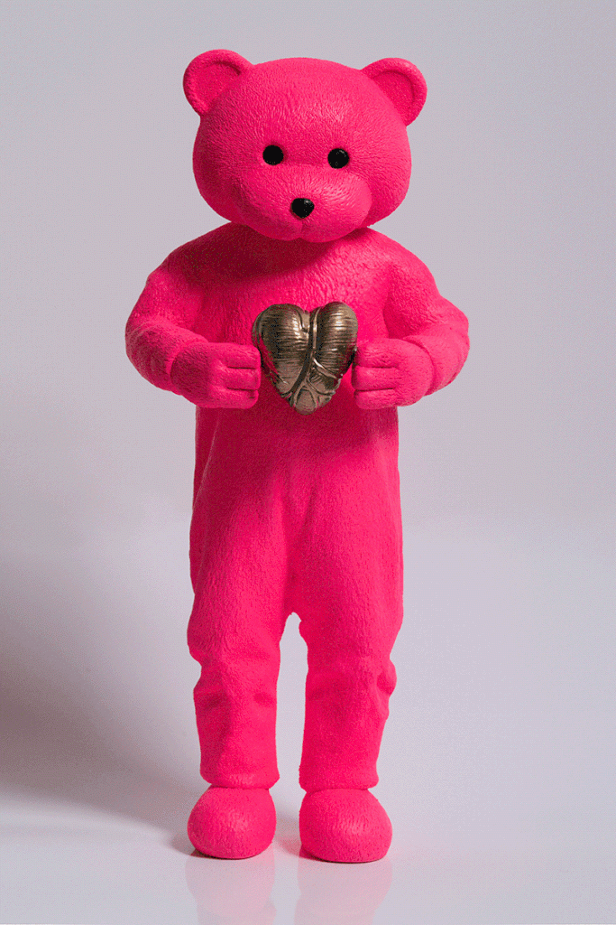 Life Not Likes, Sculpture, 2019, from the The Pink Bear series