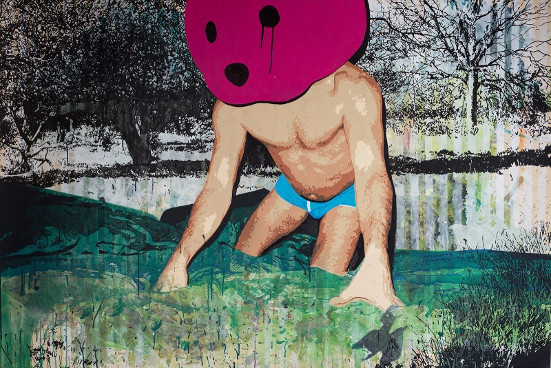 Stripped Bear, Painting, 2010, from the The Heroes Journey series