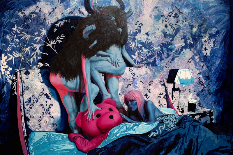 Followers, Painting, 2018, from the Bed Time Stories series