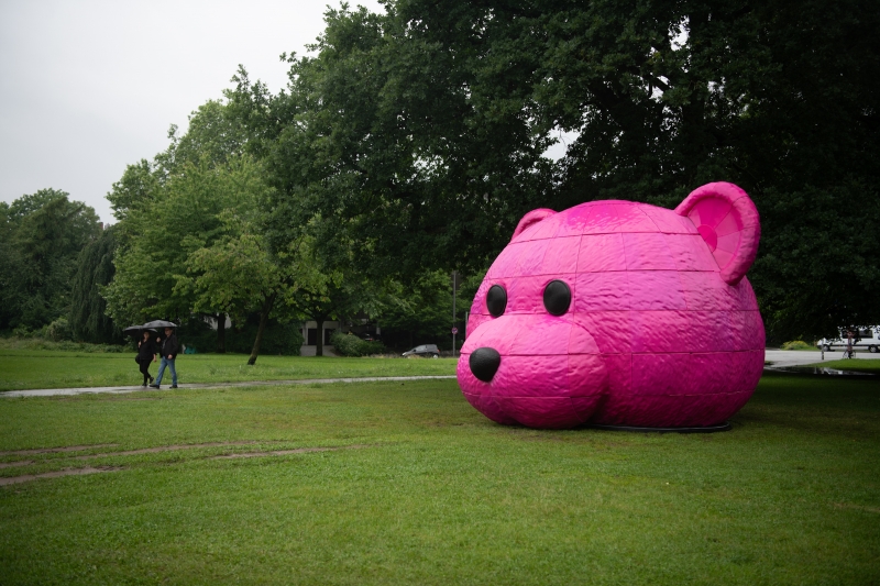 The Pink Bear Pavilion, Sculpture, 2024, from the The Pink Bear series