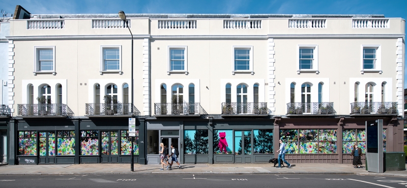 Good Vibrations - Mural - Notting Hill, Intervention, 2021, from the The Pink Bear series