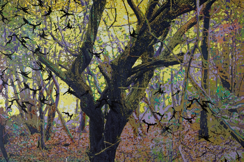 The Colourful Forest, Painting, 2015, from the Lone Soldiers series
