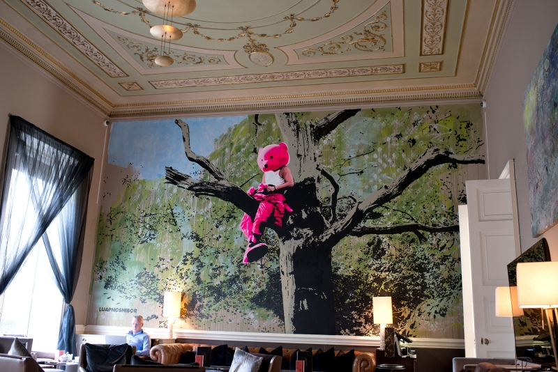 I ♥ Day Dreaming - Mural at Home House, London, Intervention, 2017, from the The Heroes Journey series