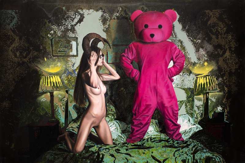Horny Beast, Painting, 2018, from the Bed Time Stories series