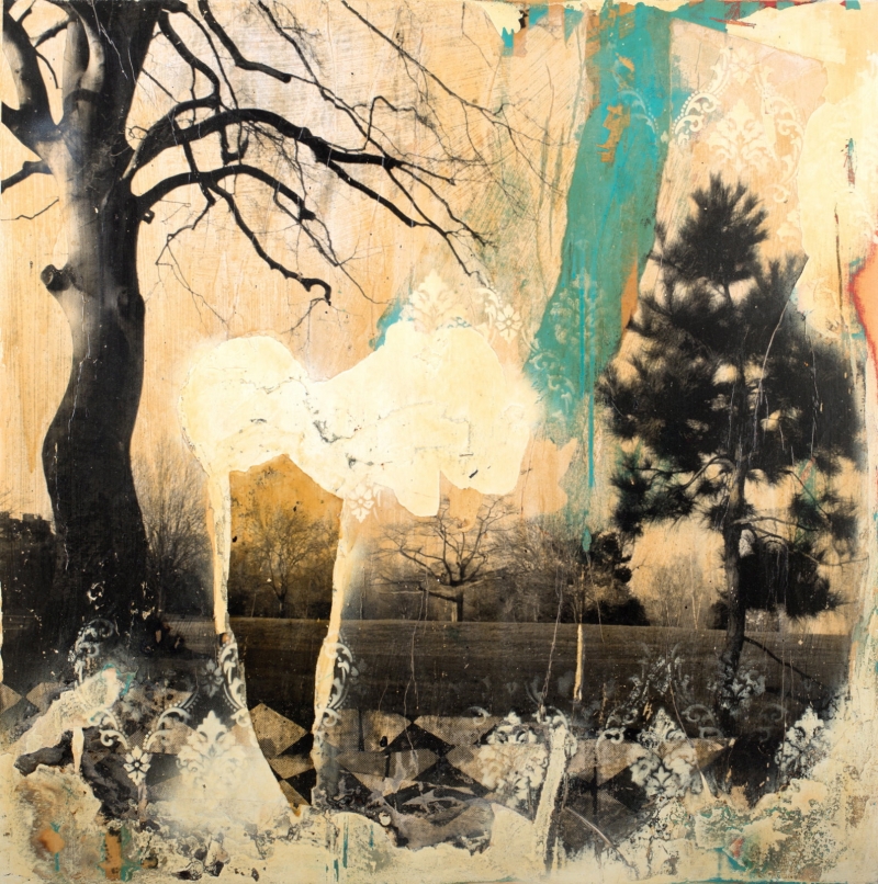 Sun Spot, Mixed Media, 2012, from the Lone Soldiers series